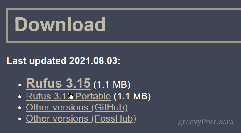 download Rufus