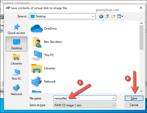 Saving a mounted OSFMount IMG file to ISO