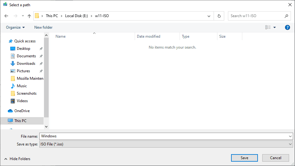 save directory