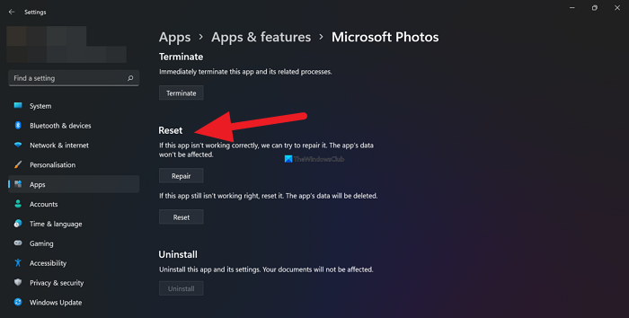 How to Repair or Reset the Photos app on Windows 11/10 – TWCN Tech News