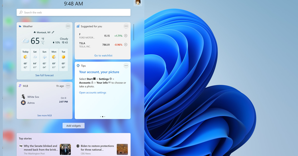 How to work with the Windows 11 Widget panel – The Verge