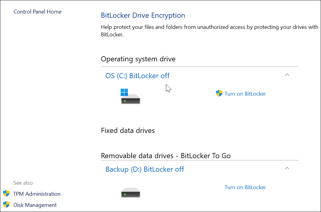 use bitlocker encryption in WIndows 11