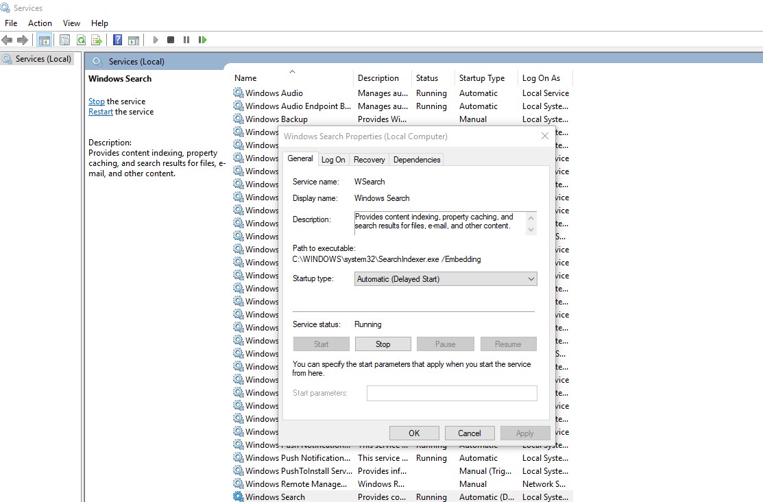 Windows Search service