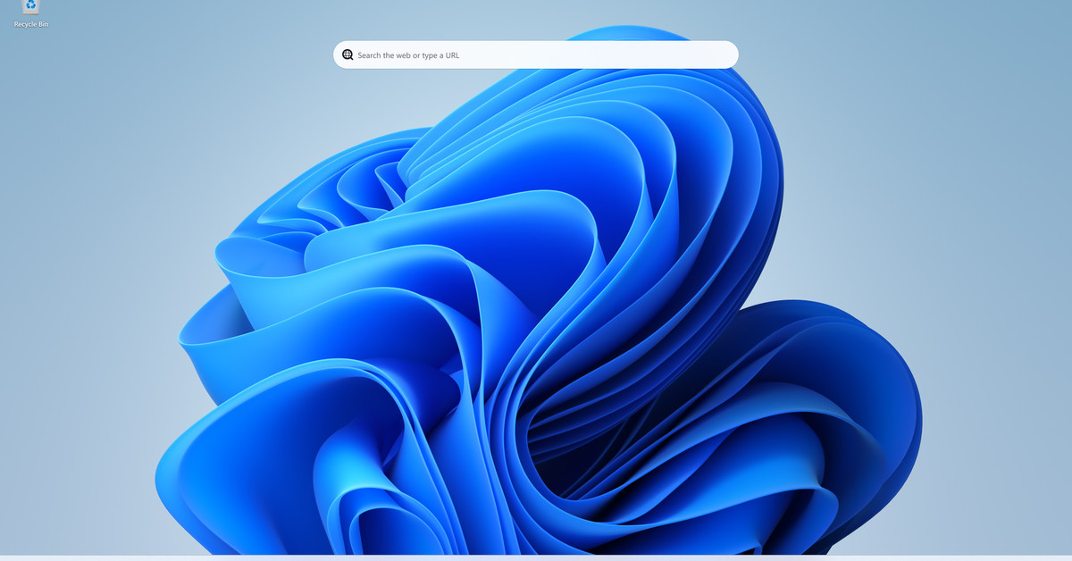 Microsoft tests Windows 11 desktop widgets with web search bar – The Verge